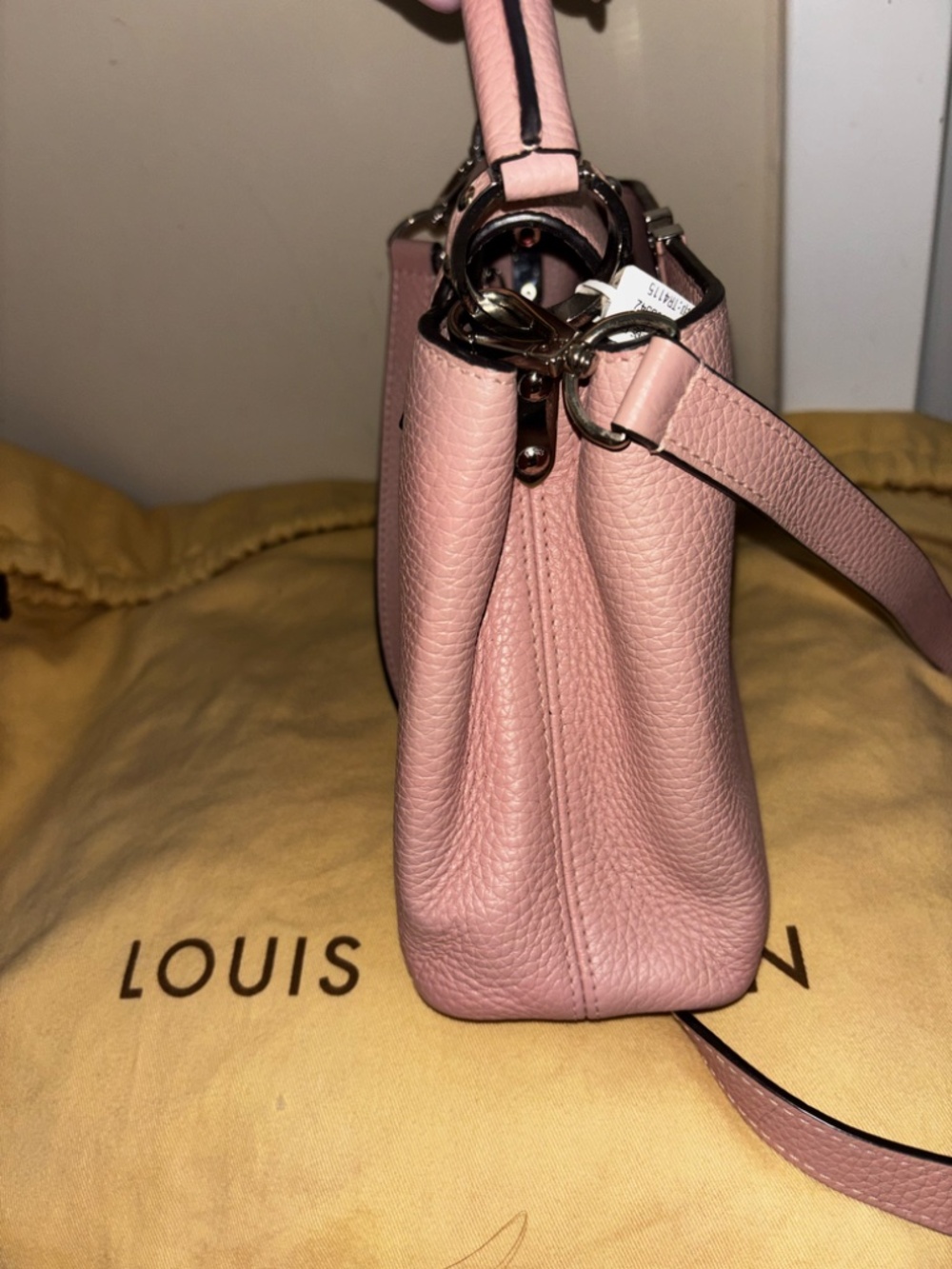 Pink LV Louis Vuitton Capucines BB - Picture 9 of 16